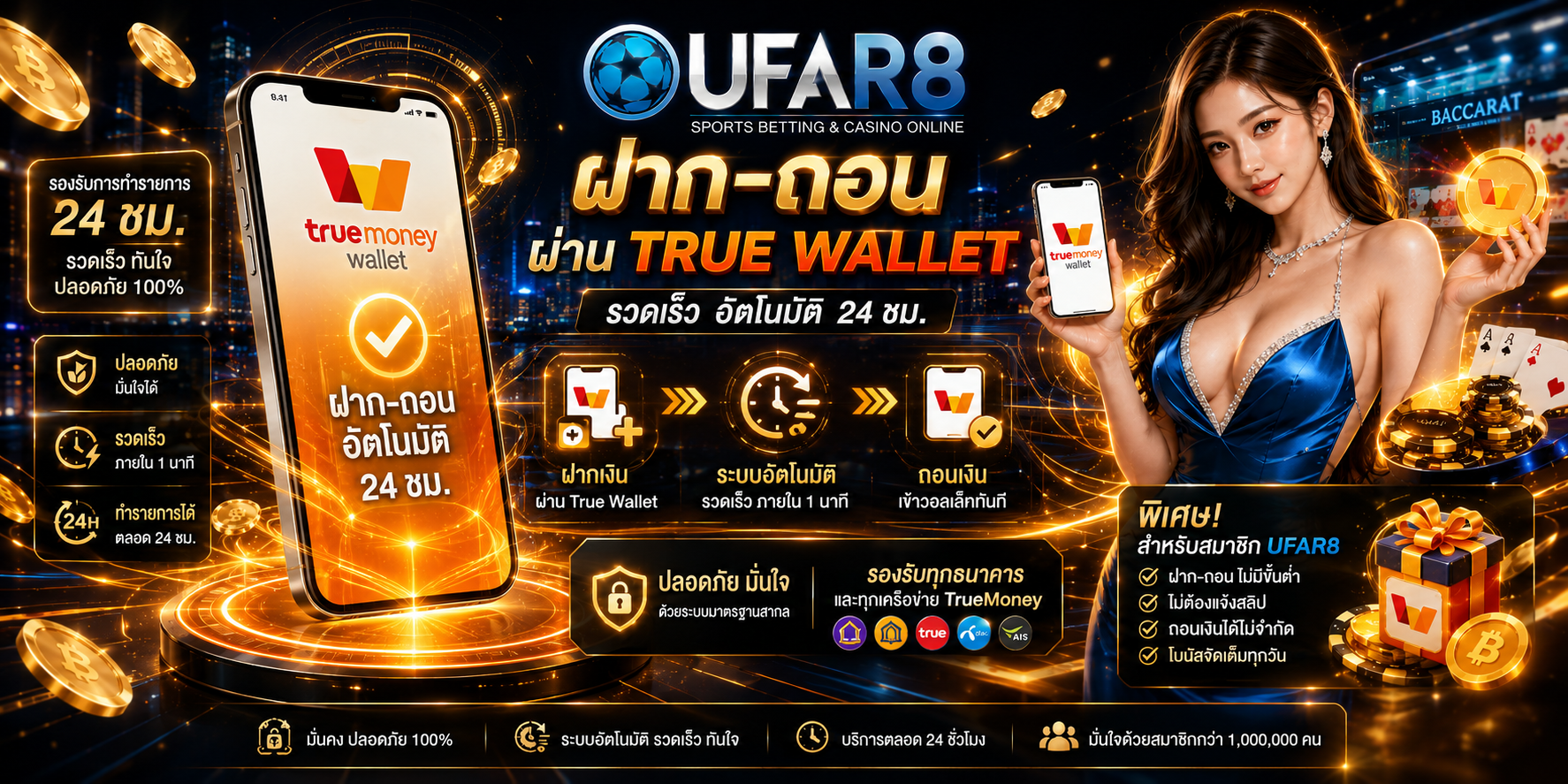 ฝากถอนผ่านระบบ True wallet